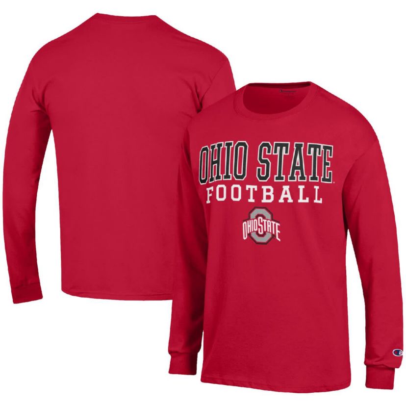 NCAA Ohio State Buckeyes Football Stack Long Sleeve T-Shirt