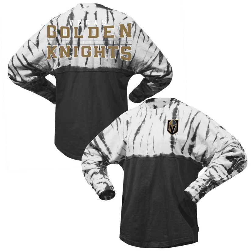 NHL Unisex Vegas Golden Knights Crystal Half Dye Long Sleeve T-Shirt