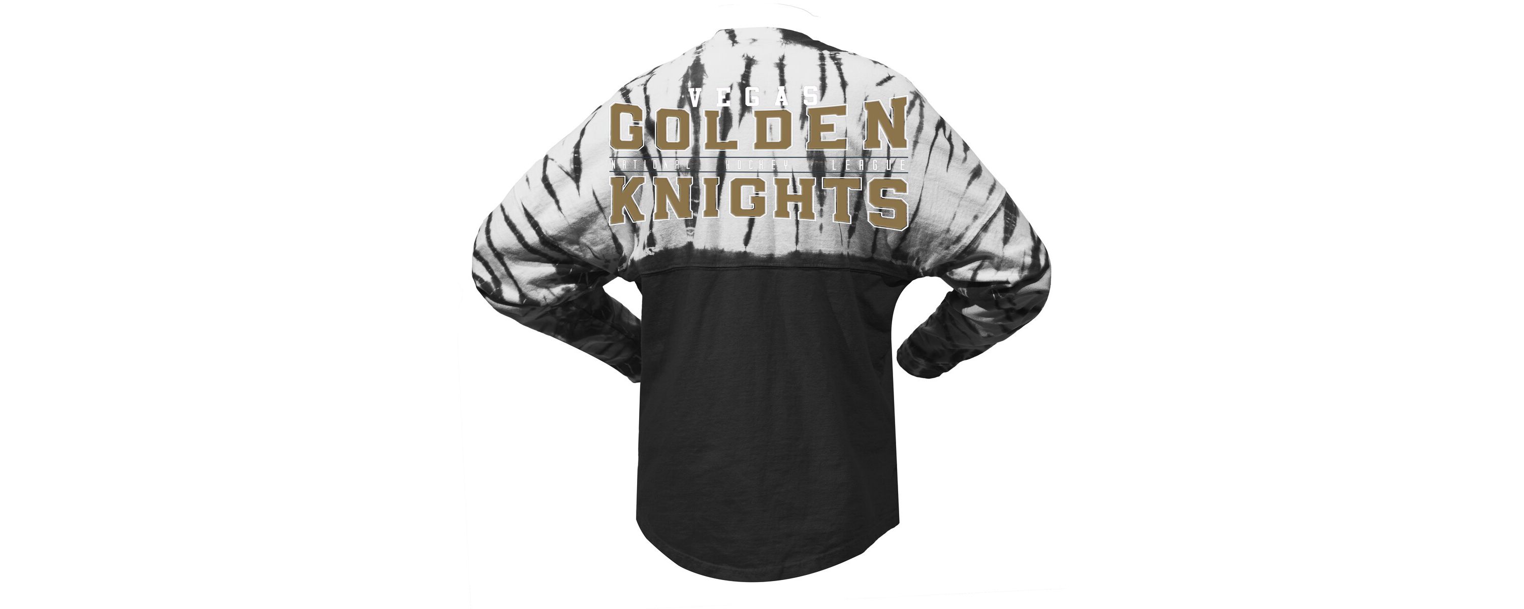 NHL Unisex Vegas Golden Knights Crystal Half Dye Long Sleeve T-Shirt