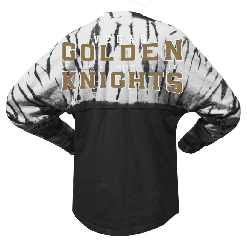 NHL Unisex Vegas Golden Knights Crystal Half Dye Long Sleeve T-Shirt