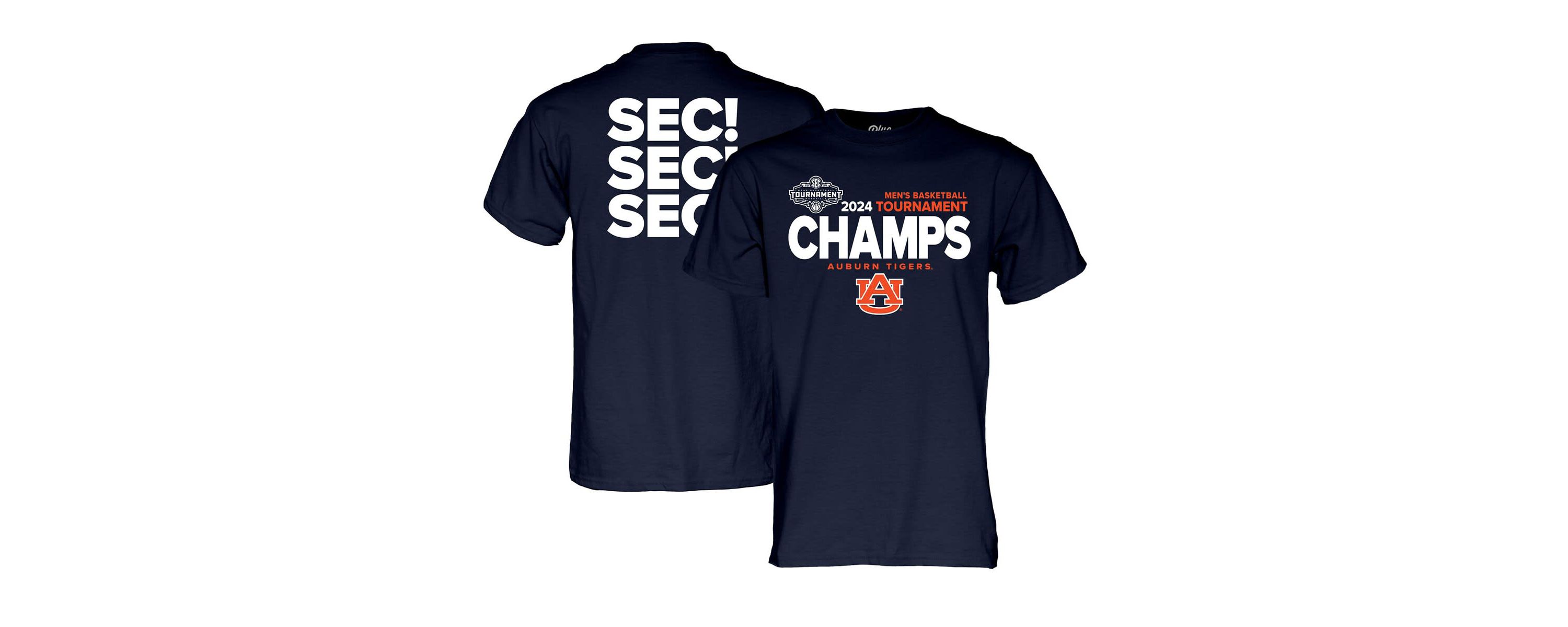 NCAA Auburn Tigers 2024 SEC Basketball Conference Tournament s Locker Room T-Shirt