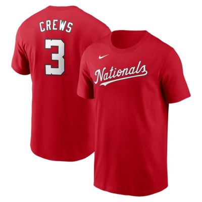 Men's MLB Nike Dylan Crews Washington Nationals Fuse Name & Number T-Shirt, Red, 2XL