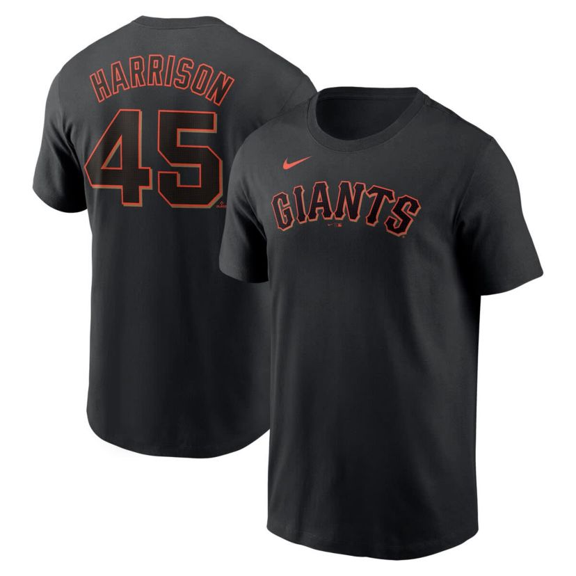 MLB Nike Kyle Harrison San Francisco Giants Fuse Name & Number T-Shirt