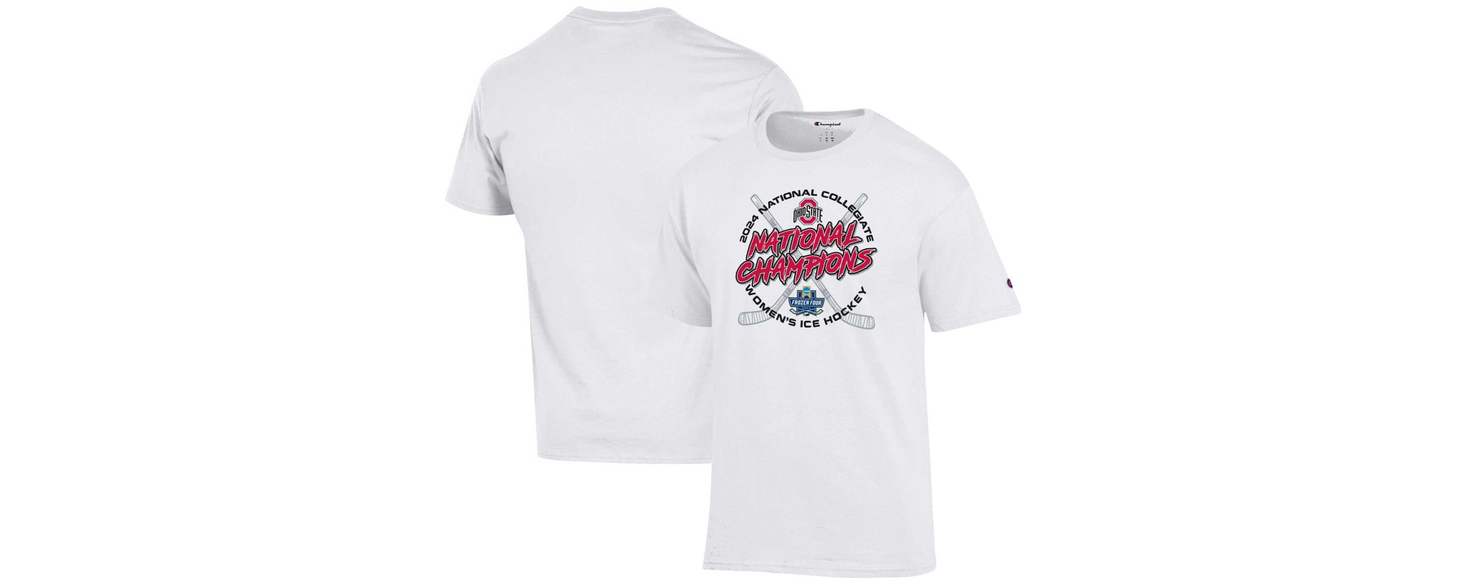NCAA Unisex Ohio State Buckeyes 2024 NCAA Ice Hockey National s Locker Room T-Shirt