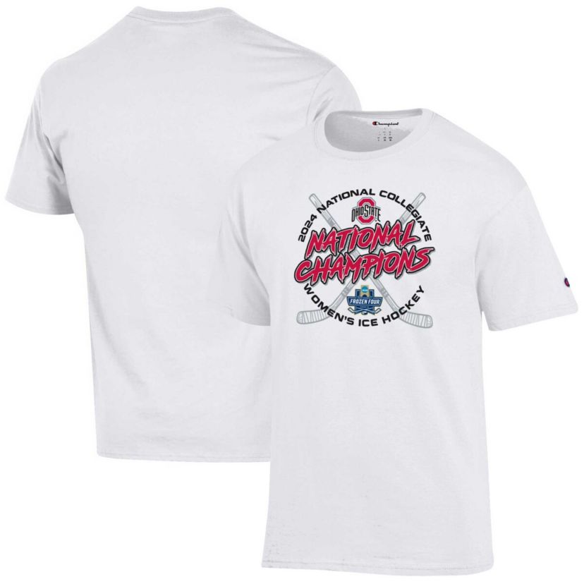 NCAA Unisex Ohio State Buckeyes 2024 NCAA Ice Hockey National s Locker Room T-Shirt