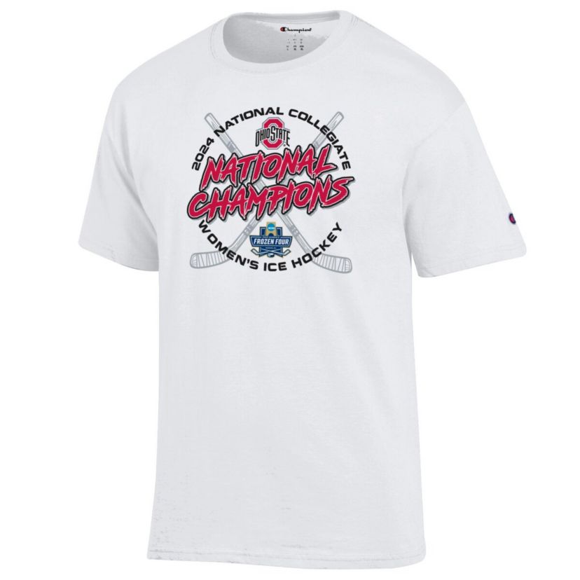 NCAA Unisex Ohio State Buckeyes 2024 NCAA Ice Hockey National s Locker Room T-Shirt