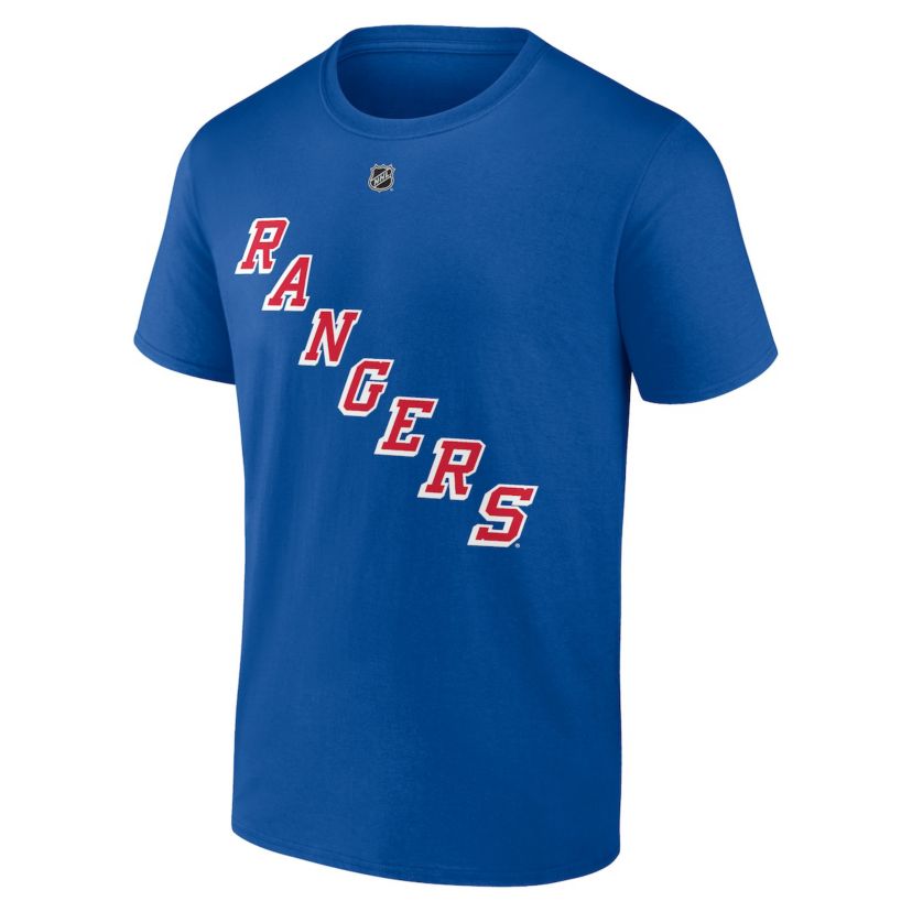 NHL Fanatics Matt Rempe New York Rangers Authentic Stack Name & Number T-Shirt