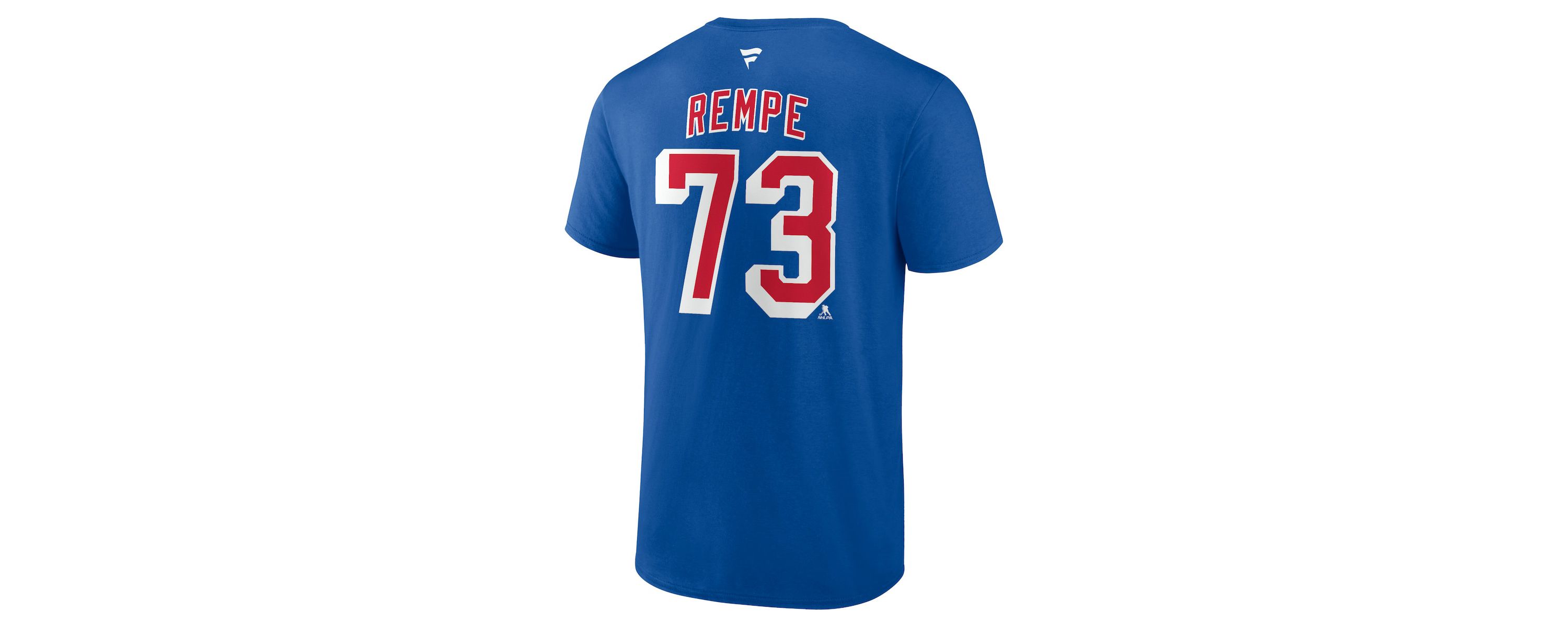 NHL Fanatics Matt Rempe New York Rangers Authentic Stack Name & Number T-Shirt