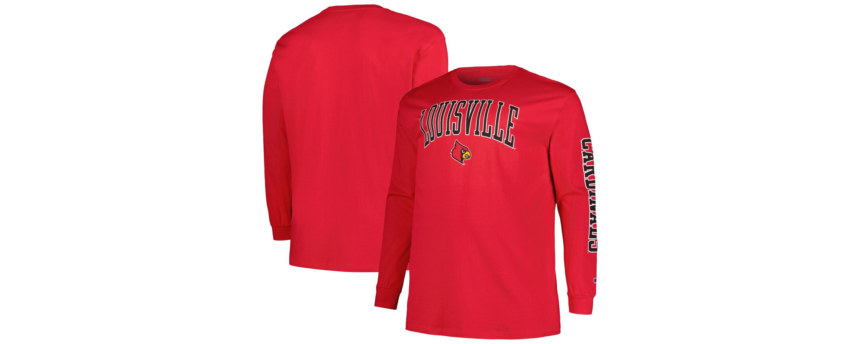 NCAA Louisville Cardinals Big & Tall 2-Hit Long Sleeve T-Shirt