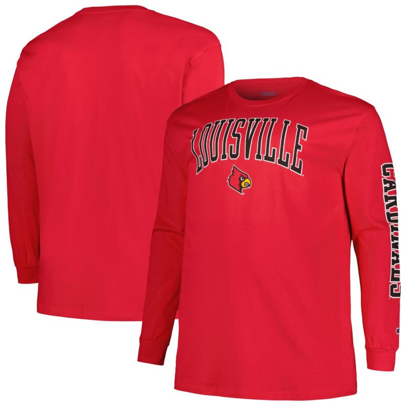 NCAA Louisville Cardinals Big & Tall 2-Hit Long Sleeve T-Shirt