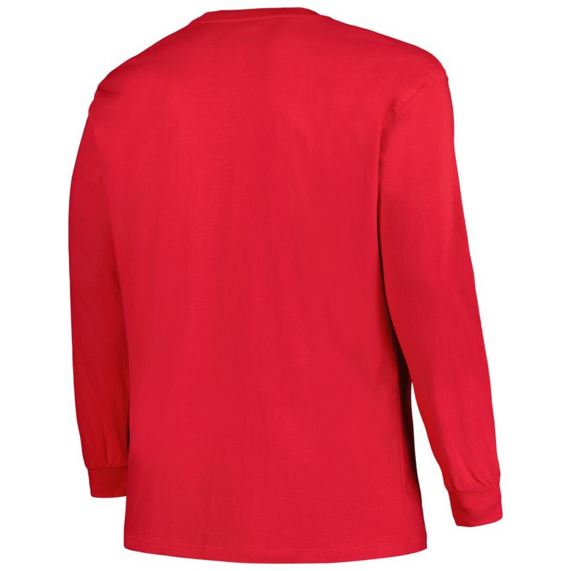 NCAA Louisville Cardinals Big & Tall 2-Hit Long Sleeve T-Shirt