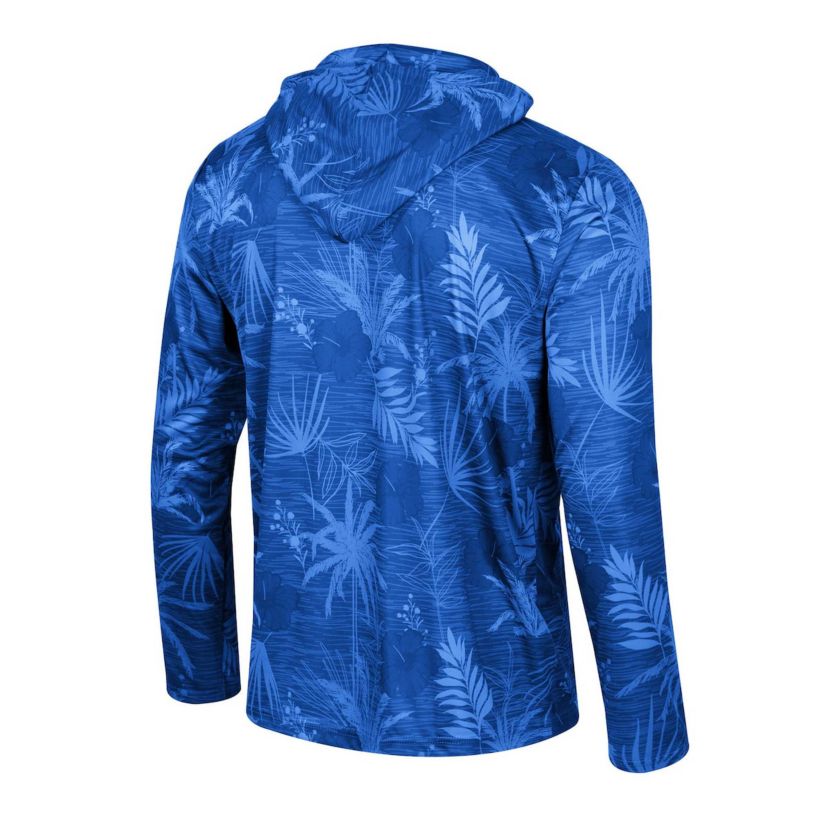 NCAA UCLA Bruins Palms Printed Lightweight Quarter-Zip Hooded Top