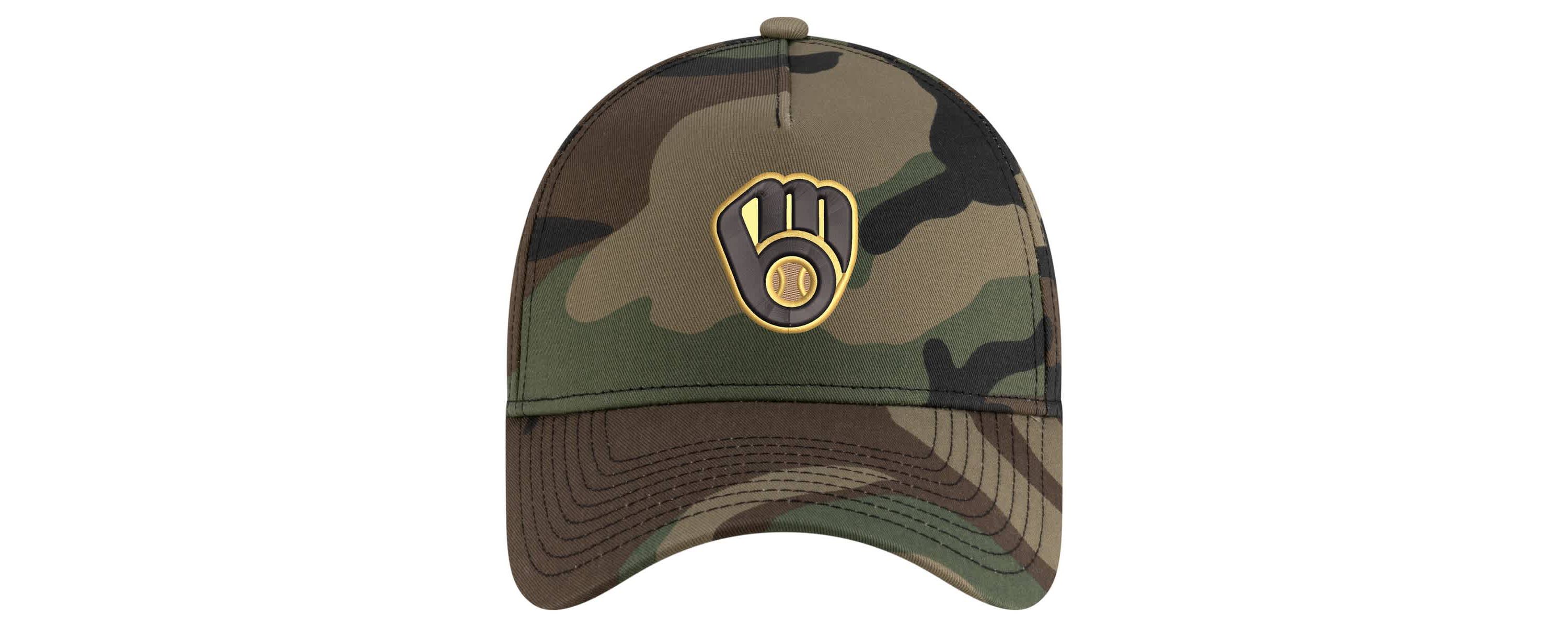 MLB Milwaukee Brewers Woodland Team Pop 9FORTY A-Frame Adjustable Hat