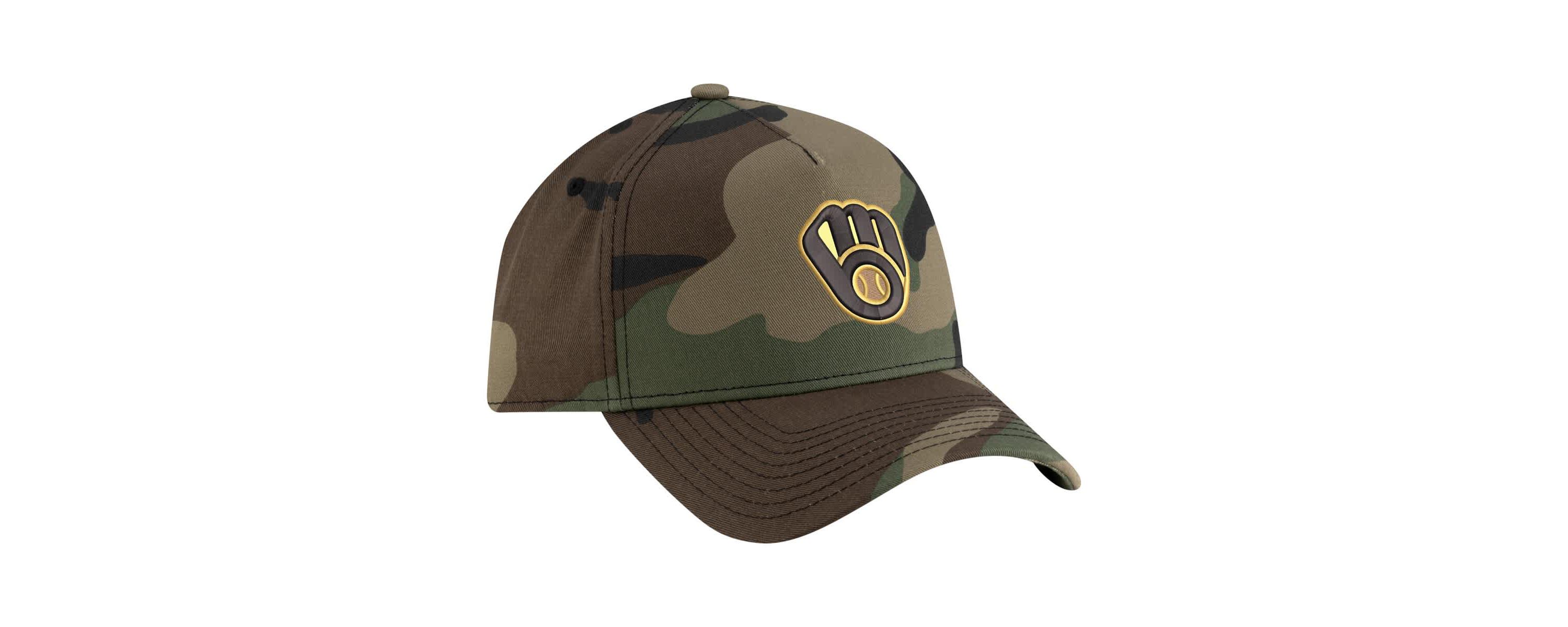 MLB Milwaukee Brewers Woodland Team Pop 9FORTY A-Frame Adjustable Hat