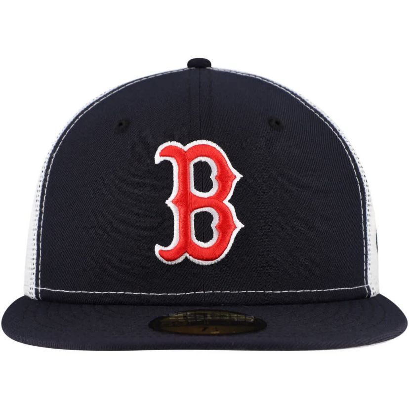 Boston Red Sox MLB Boston Sox Team Color 59FIFTY Trucker Fitted Hat
