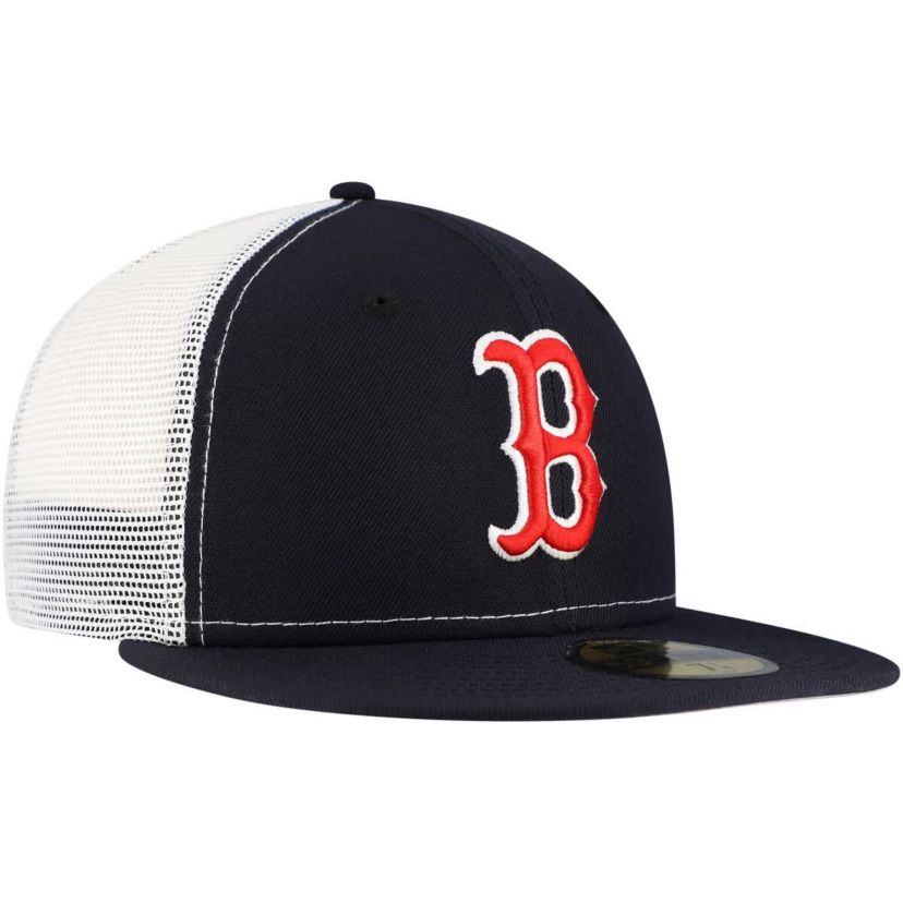 Boston Red Sox MLB Boston Sox Team Color 59FIFTY Trucker Fitted Hat