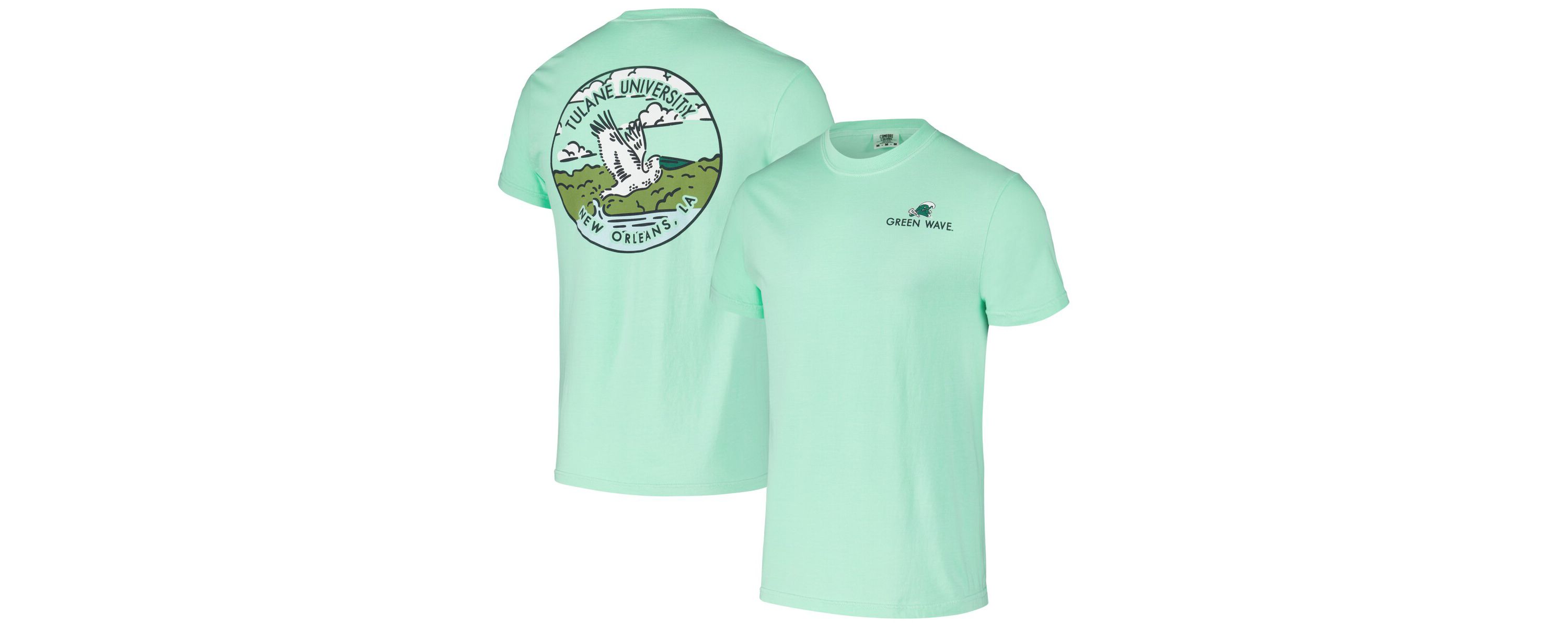 Tulane Green Wave NCAA Unisex Tulane Wave Scenic T-Shirt