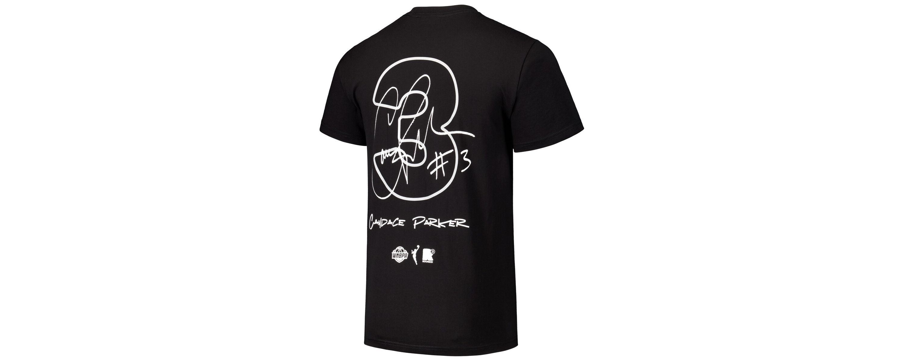 WNBA Unisex Candace Parker Las Vegas Aces Player Signature Name & Number T-Shirt