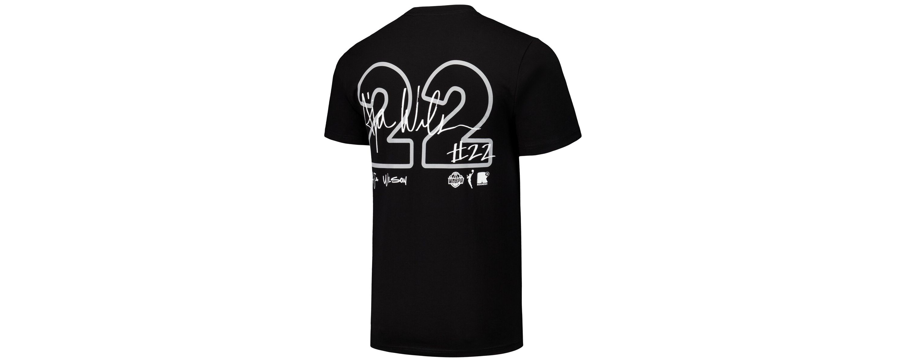 WNBA Unisex Aja Las Vegas Aces Player Signature Name & Number T-Shirt