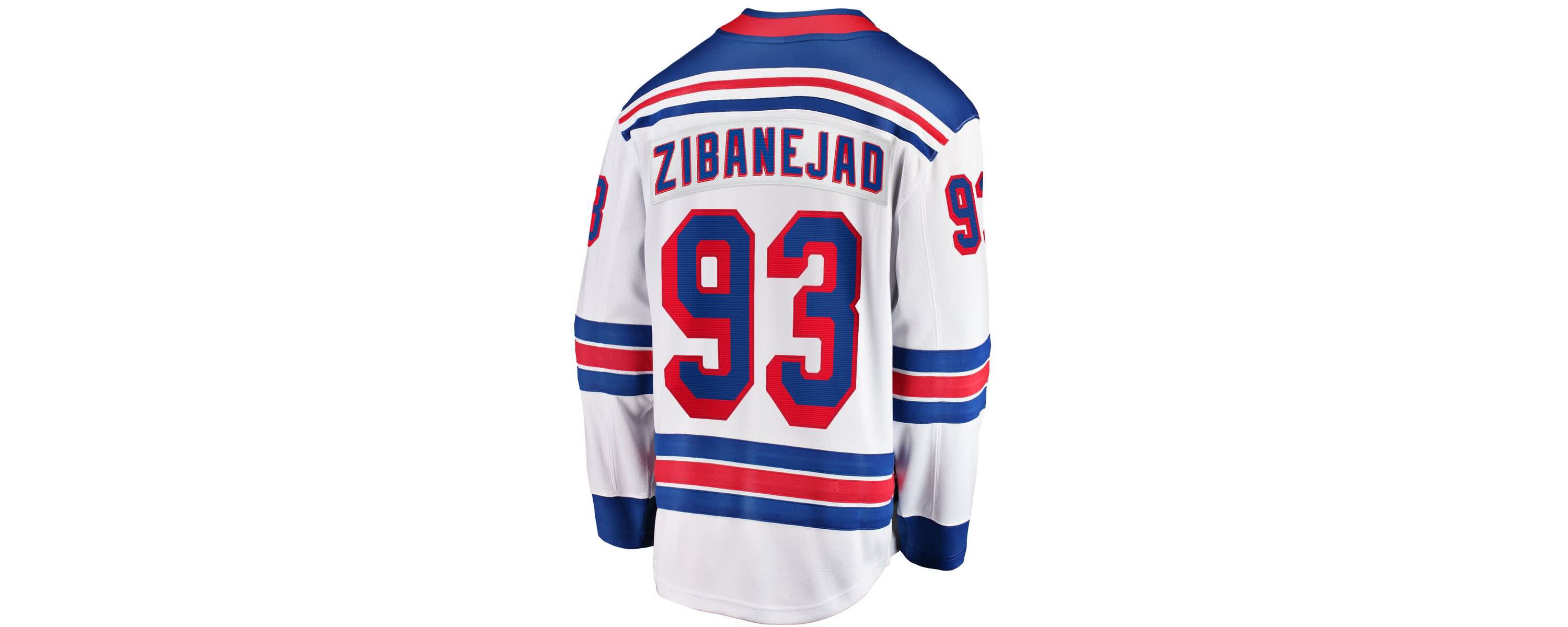 NHL Fanatics Mika Zibanejad New York Rangers Away Premier Breakaway Player Jersey