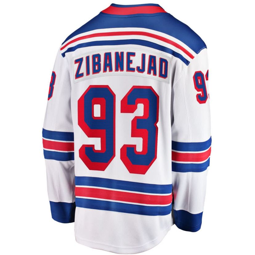 NHL Fanatics Mika Zibanejad New York Rangers Away Premier Breakaway Player Jersey