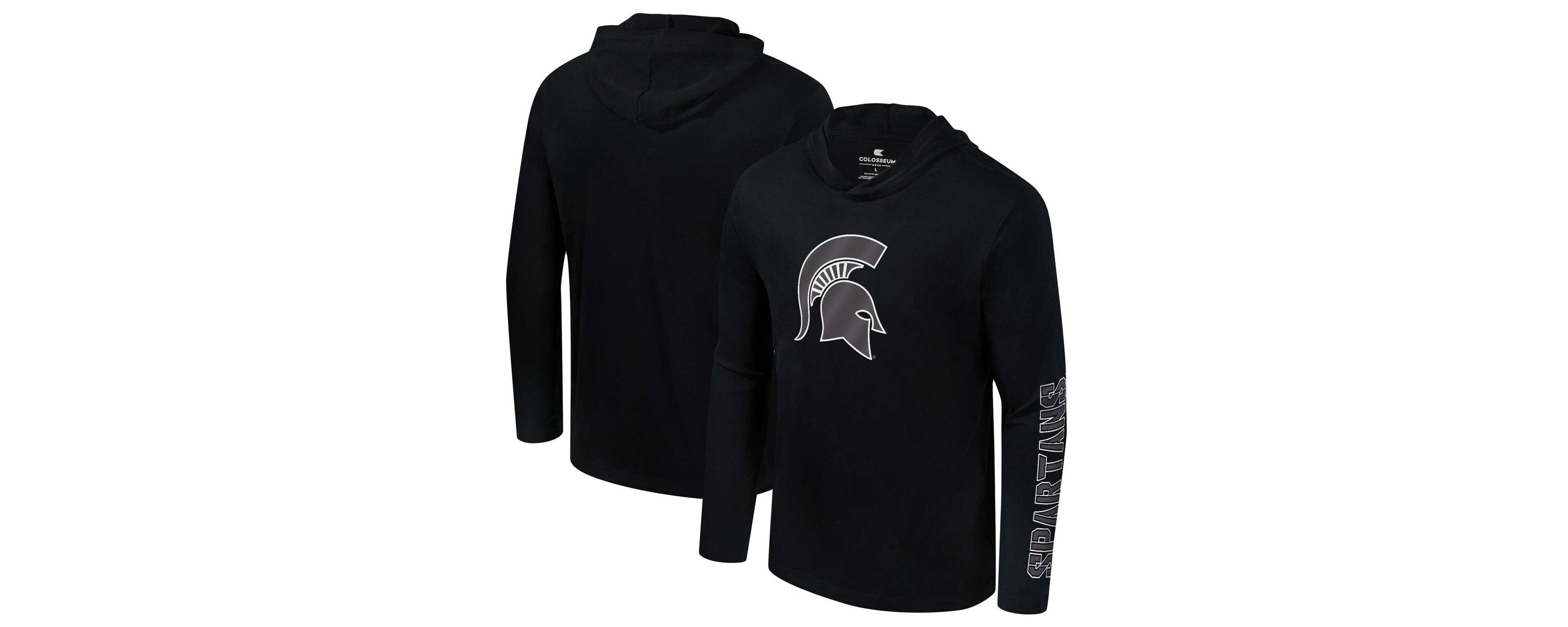 NCAA Michigan State Spartans Color Pop Active Blend 2-Hit Long Sleeve Hooded T-Shirt