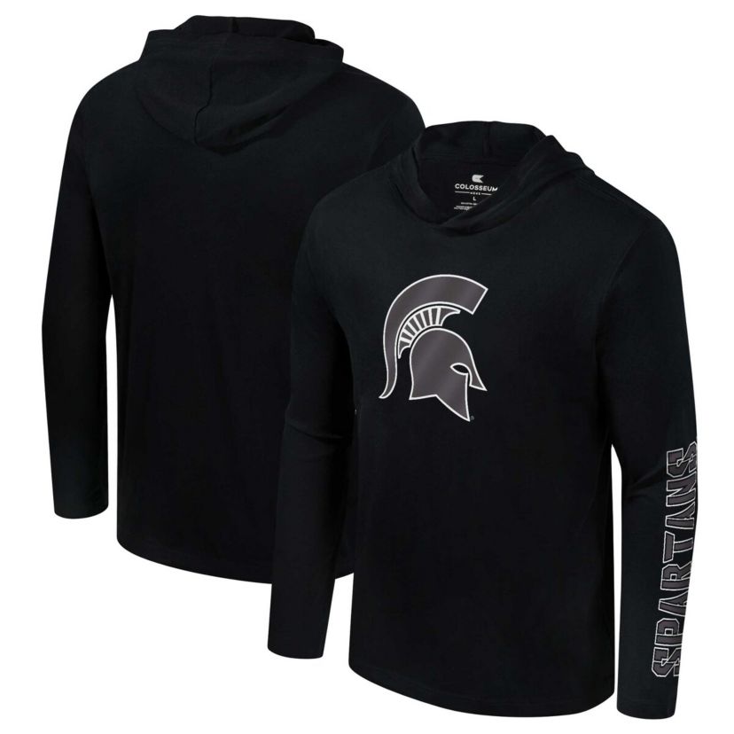 NCAA Michigan State Spartans Color Pop Active Blend 2-Hit Long Sleeve Hooded T-Shirt