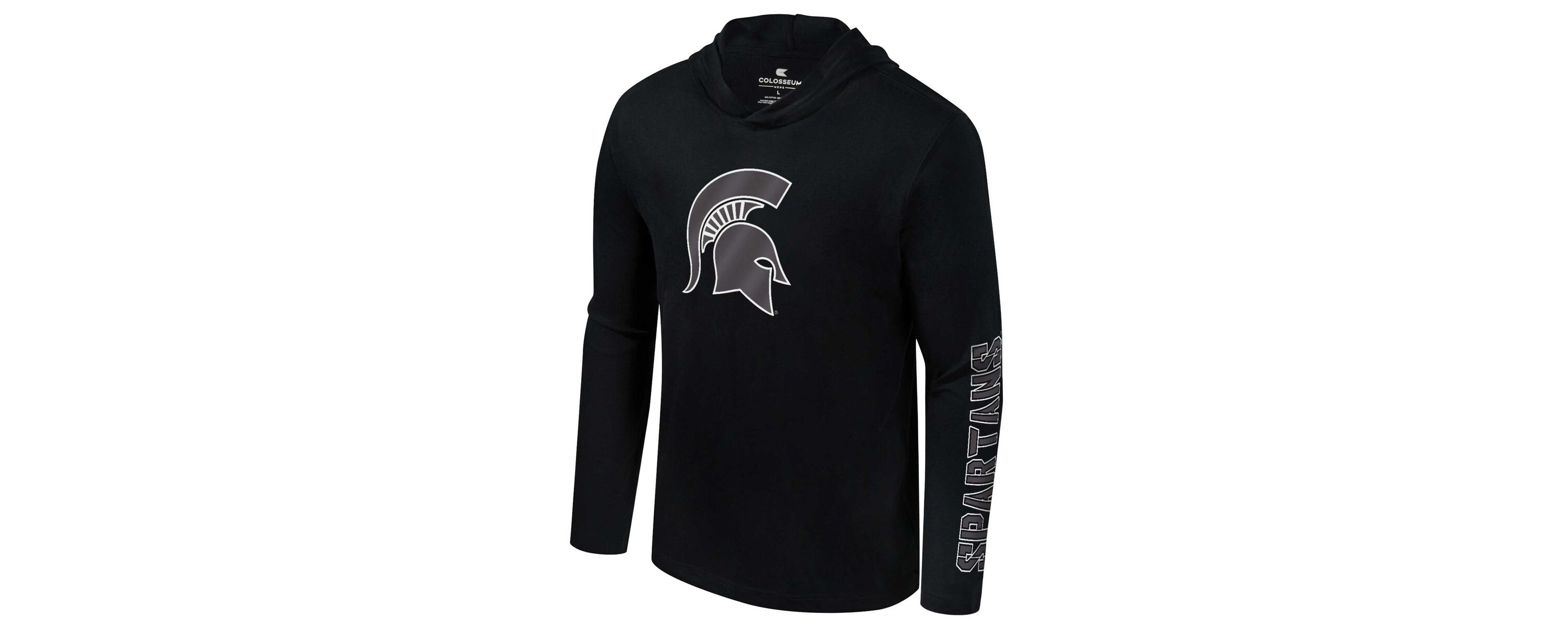 NCAA Michigan State Spartans Color Pop Active Blend 2-Hit Long Sleeve Hooded T-Shirt