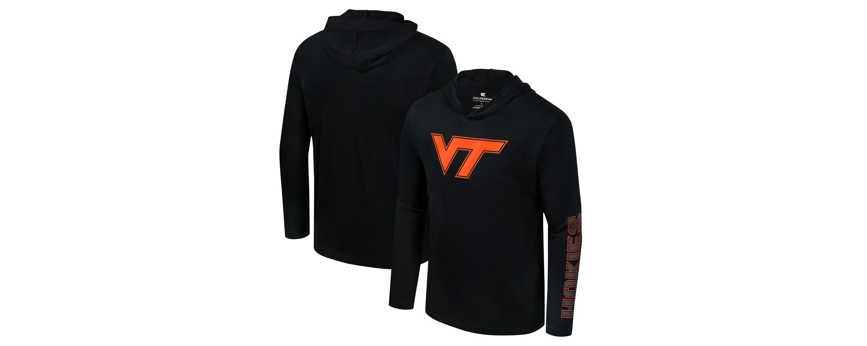 NCAA Virginia Tech Hokies Color Pop Active Blend 2-Hit Long Sleeve Hooded T-Shirt