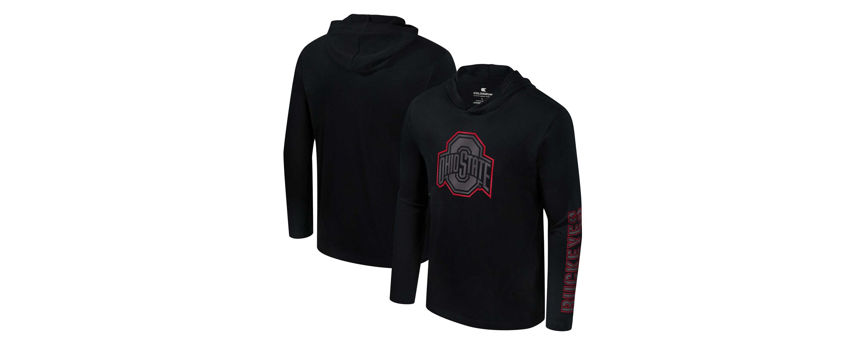 NCAA Ohio State Buckeyes Color Pop Active Blend 2-Hit Long Sleeve Hooded T-Shirt