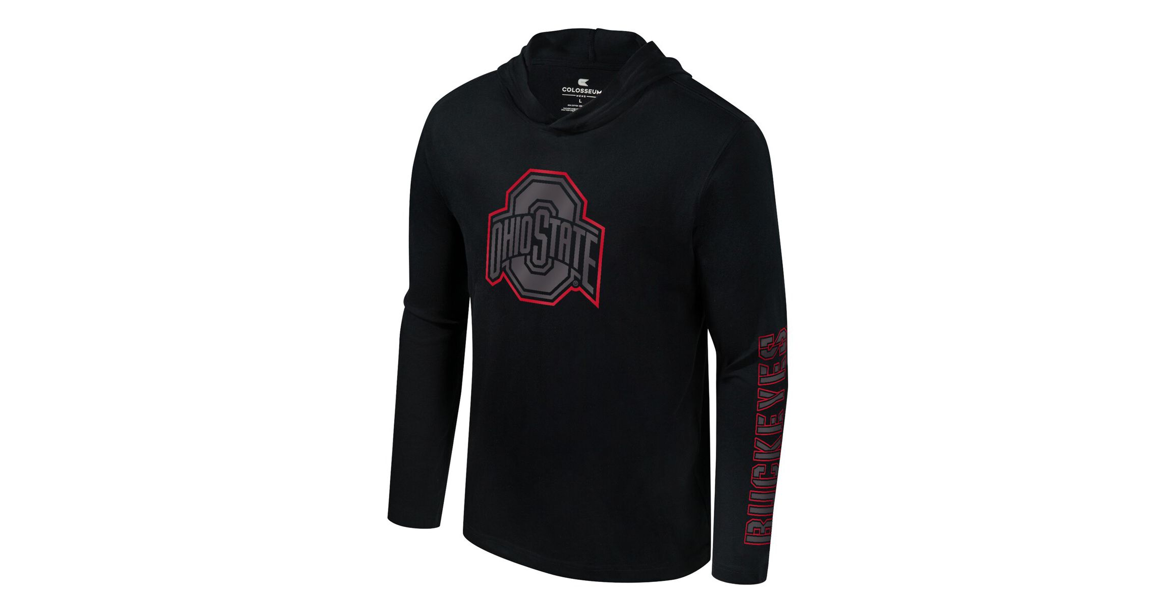 NCAA Ohio State Buckeyes Color Pop Active Blend 2-Hit Long Sleeve Hooded T-Shirt
