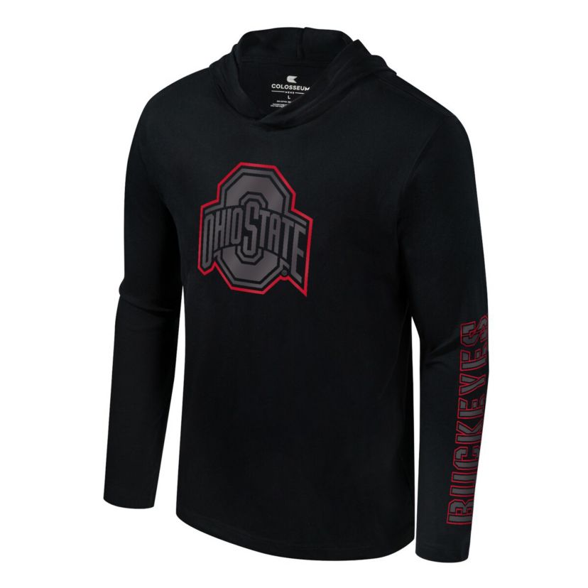 NCAA Ohio State Buckeyes Color Pop Active Blend 2-Hit Long Sleeve Hooded T-Shirt