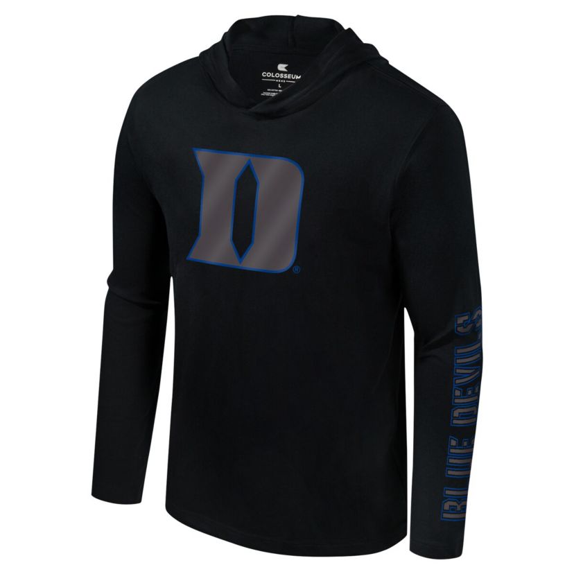 Duke Blue Devils NCAA Duke Devils Color Pop Active Blend 2-Hit Long Sleeve Hooded T-Shirt