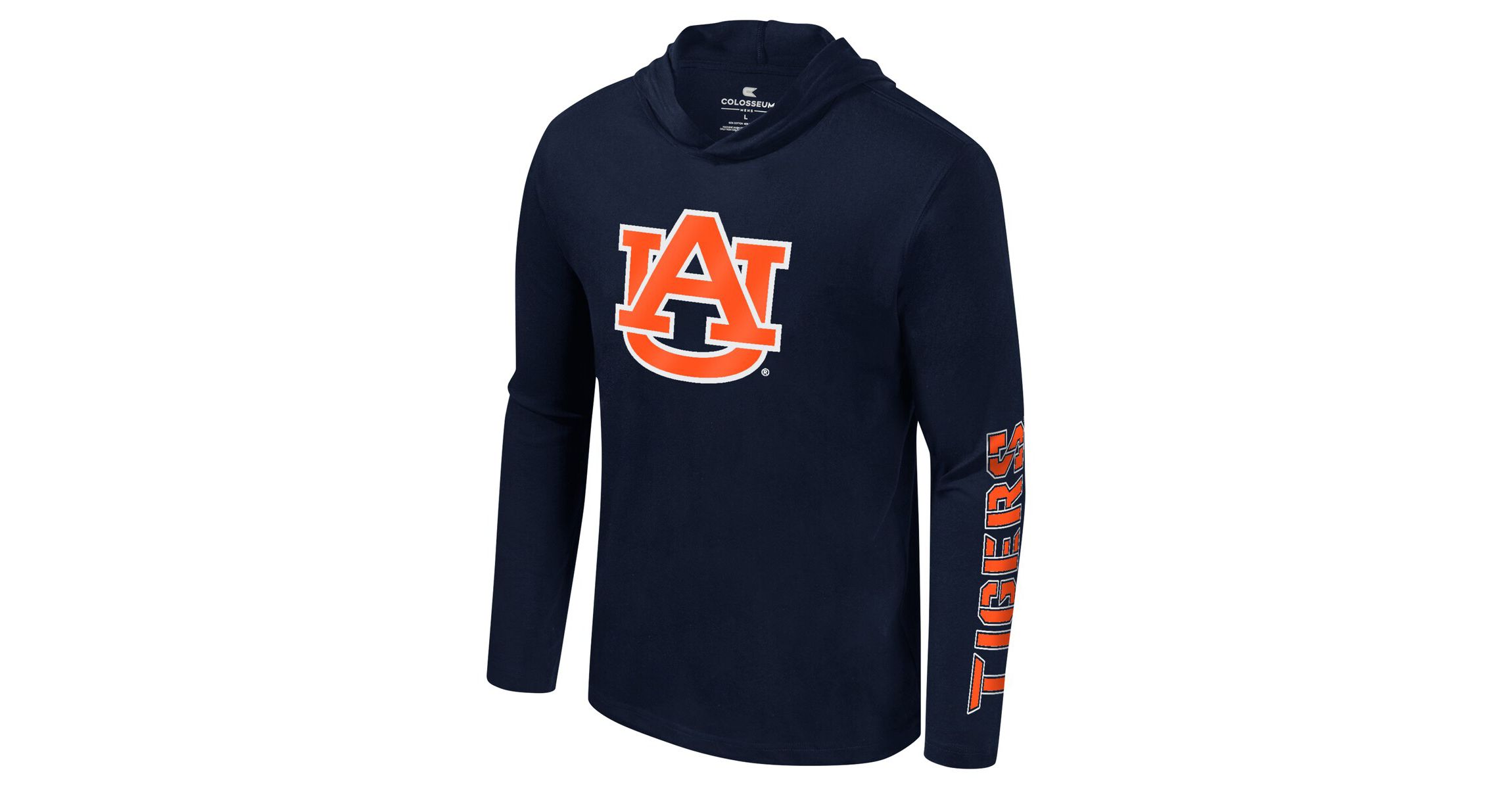 NCAA Auburn Tigers Color Pop Active Blend 2-Hit Long Sleeve Hooded T-Shirt
