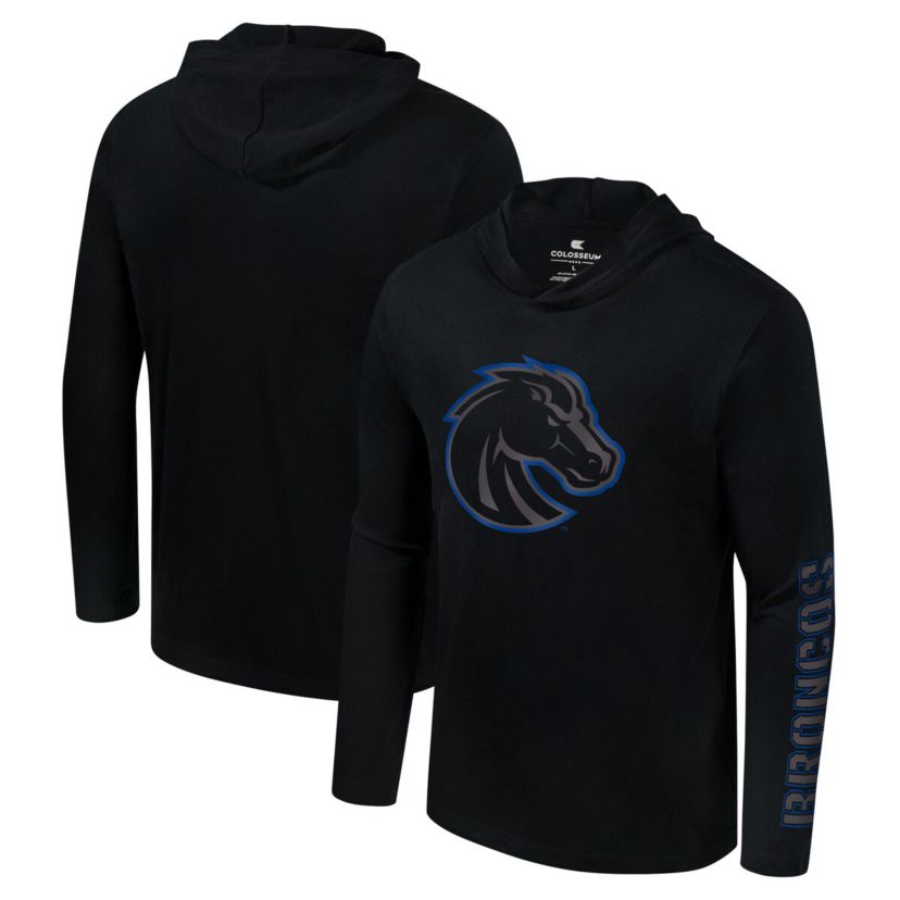NCAA Boise State Broncos Color Pop Active Blend 2-Hit Long Sleeve Hooded T-Shirt