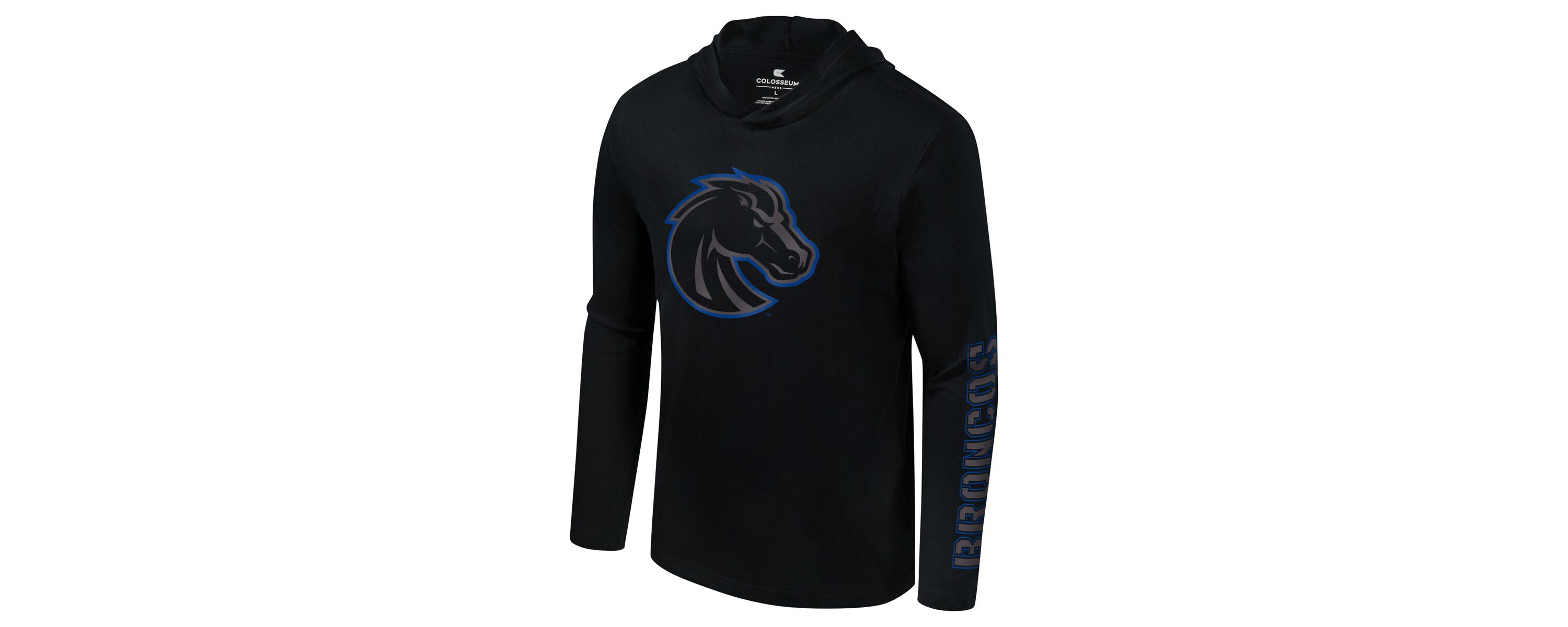 NCAA Boise State Broncos Color Pop Active Blend 2-Hit Long Sleeve Hooded T-Shirt