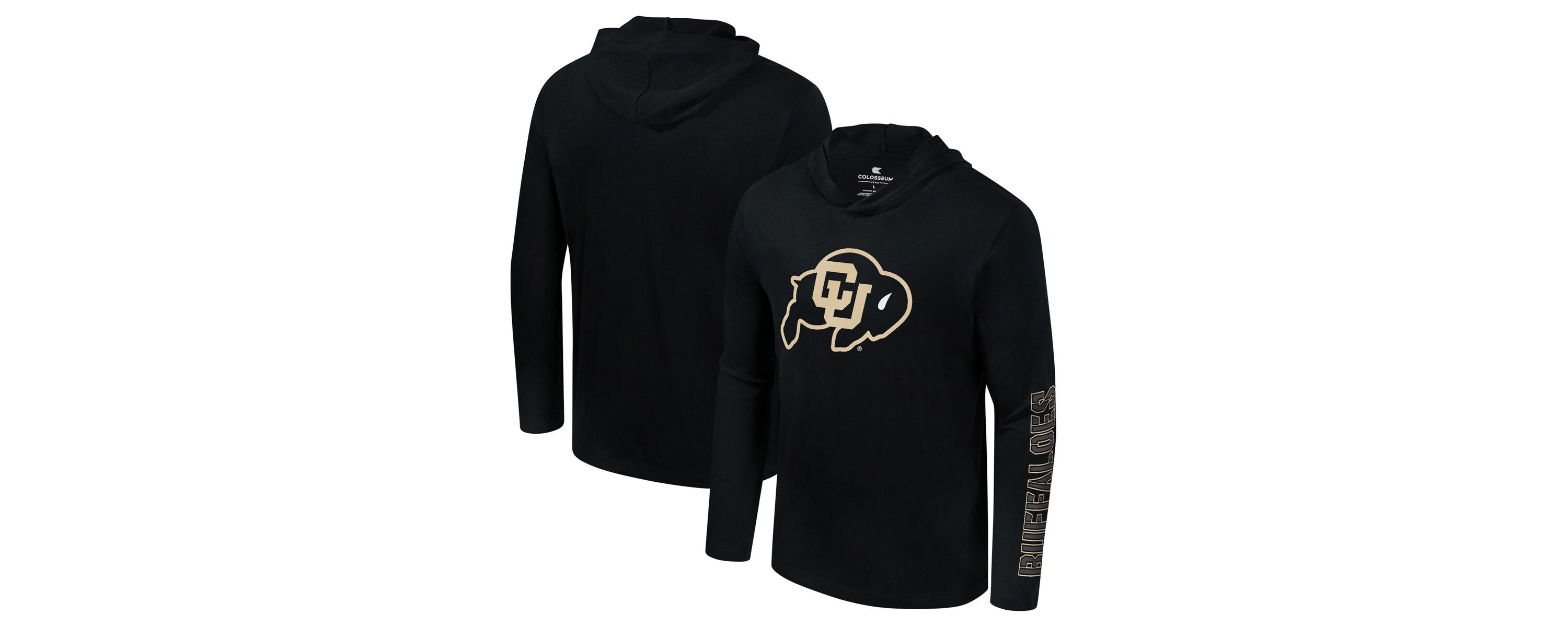 NCAA Colorado Buffaloes Color Pop Active Blend 2-Hit Long Sleeve Hooded T-Shirt
