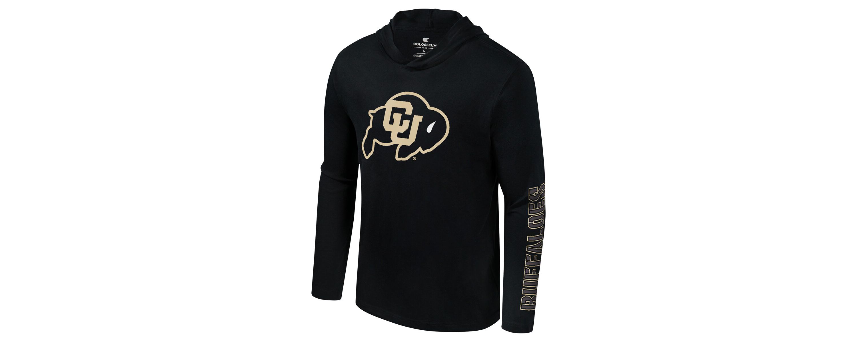 NCAA Colorado Buffaloes Color Pop Active Blend 2-Hit Long Sleeve Hooded T-Shirt