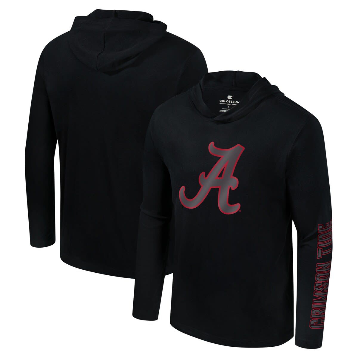 Alabama Crimson Tide NCAA Alabama Tide Color Pop Active Blend 2-Hit Long Sleeve Hooded T-Shirt