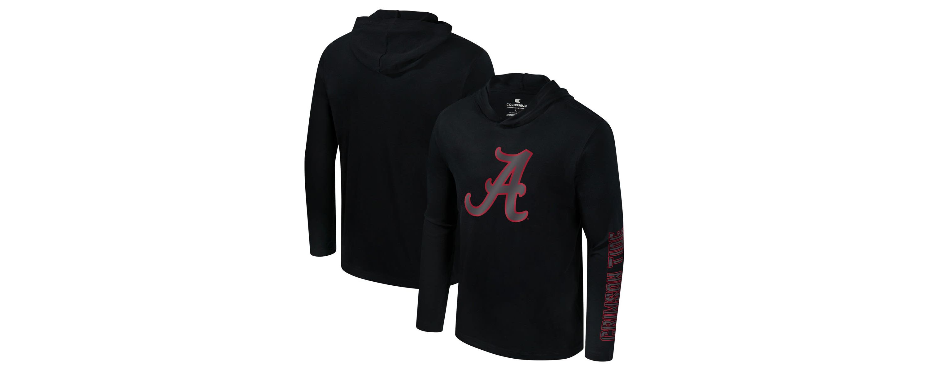 Alabama Crimson Tide NCAA Alabama Tide Color Pop Active Blend 2-Hit Long Sleeve Hooded T-Shirt