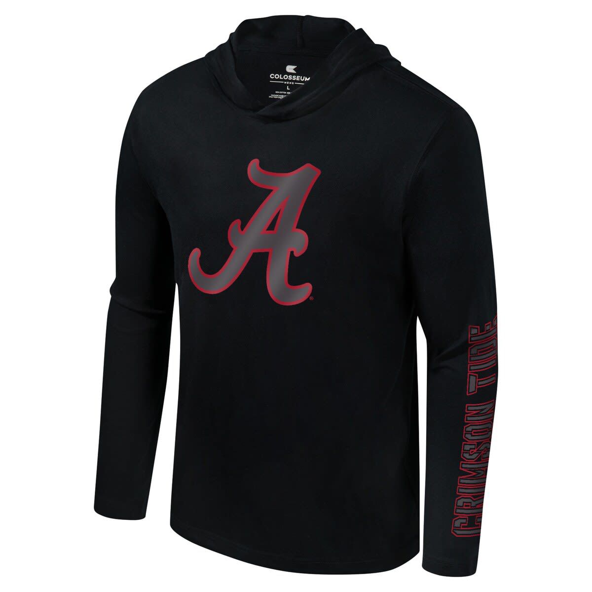 Alabama Crimson Tide NCAA Alabama Tide Color Pop Active Blend 2-Hit Long Sleeve Hooded T-Shirt