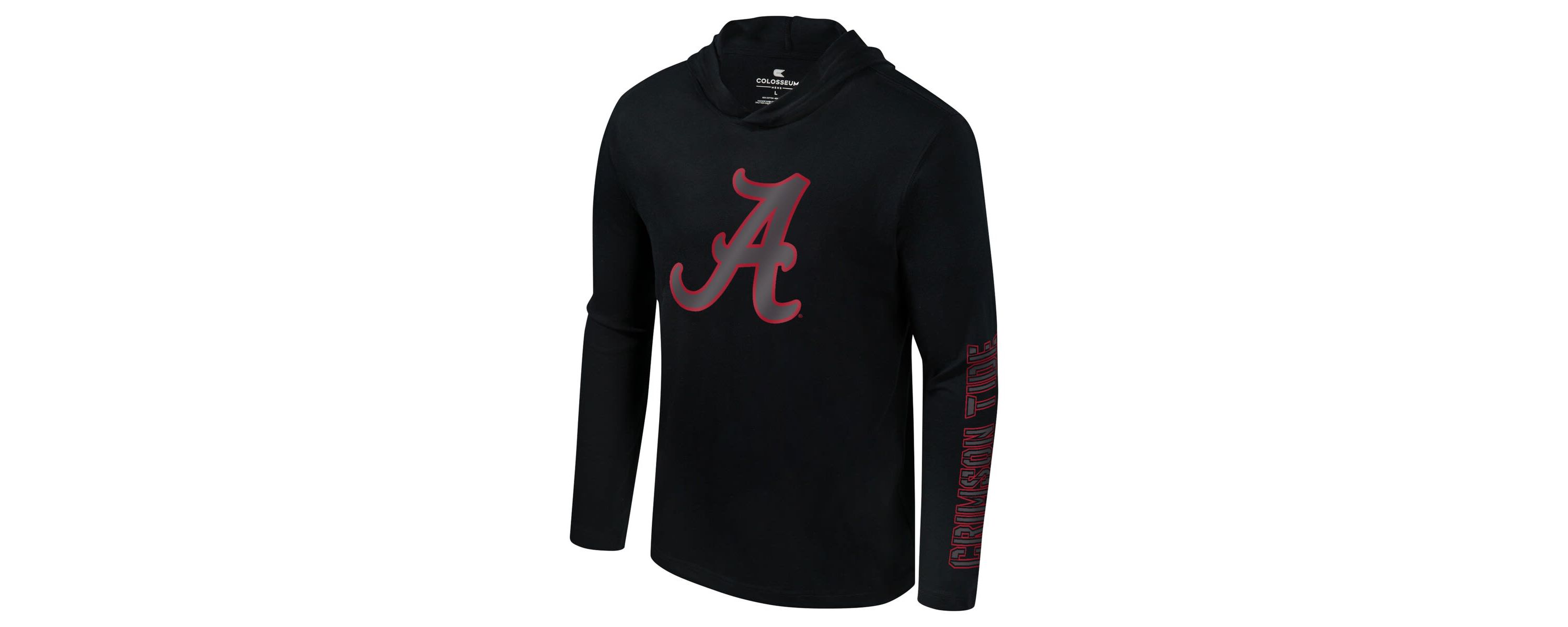 Alabama Crimson Tide NCAA Alabama Tide Color Pop Active Blend 2-Hit Long Sleeve Hooded T-Shirt