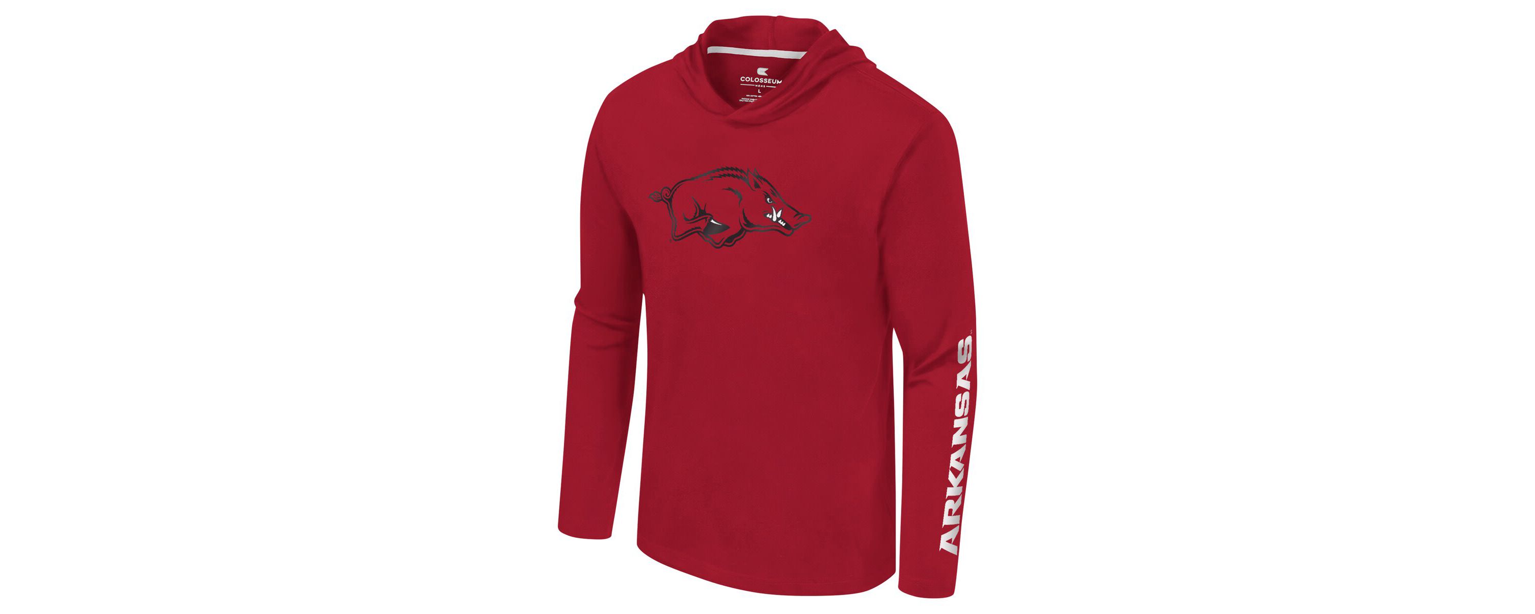 NCAA Arkansas Razorbacks Logo Lockup Active Blend Long Sleeve T-Shirt Hoodie