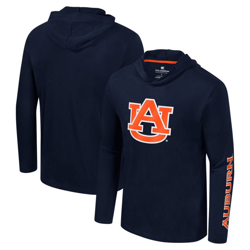 NCAA Auburn Tigers Logo Lockup Active Blend Long Sleeve T-Shirt Hoodie