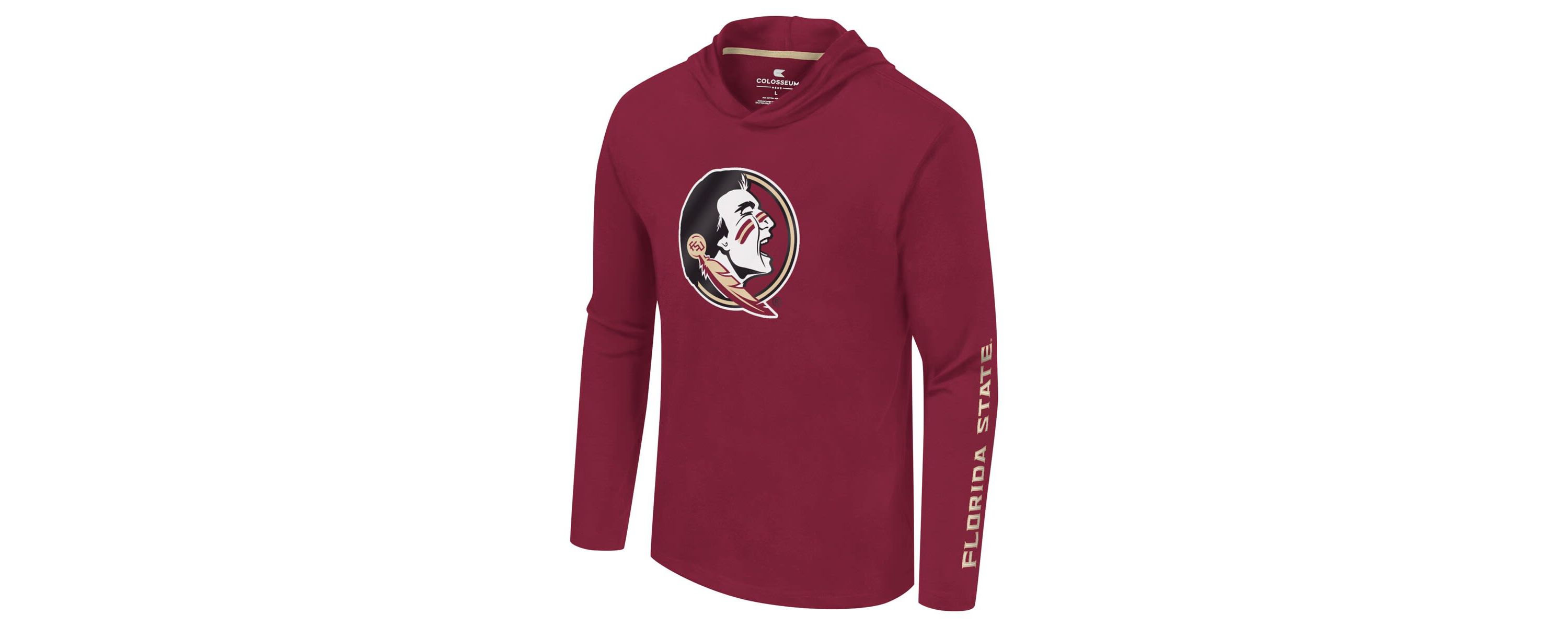 NCAA Florida State Seminoles Logo Lockup Active Blend Long Sleeve T-Shirt Hoodie