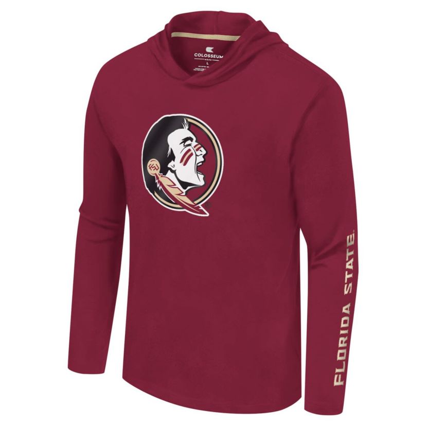 NCAA Florida State Seminoles Logo Lockup Active Blend Long Sleeve T-Shirt Hoodie