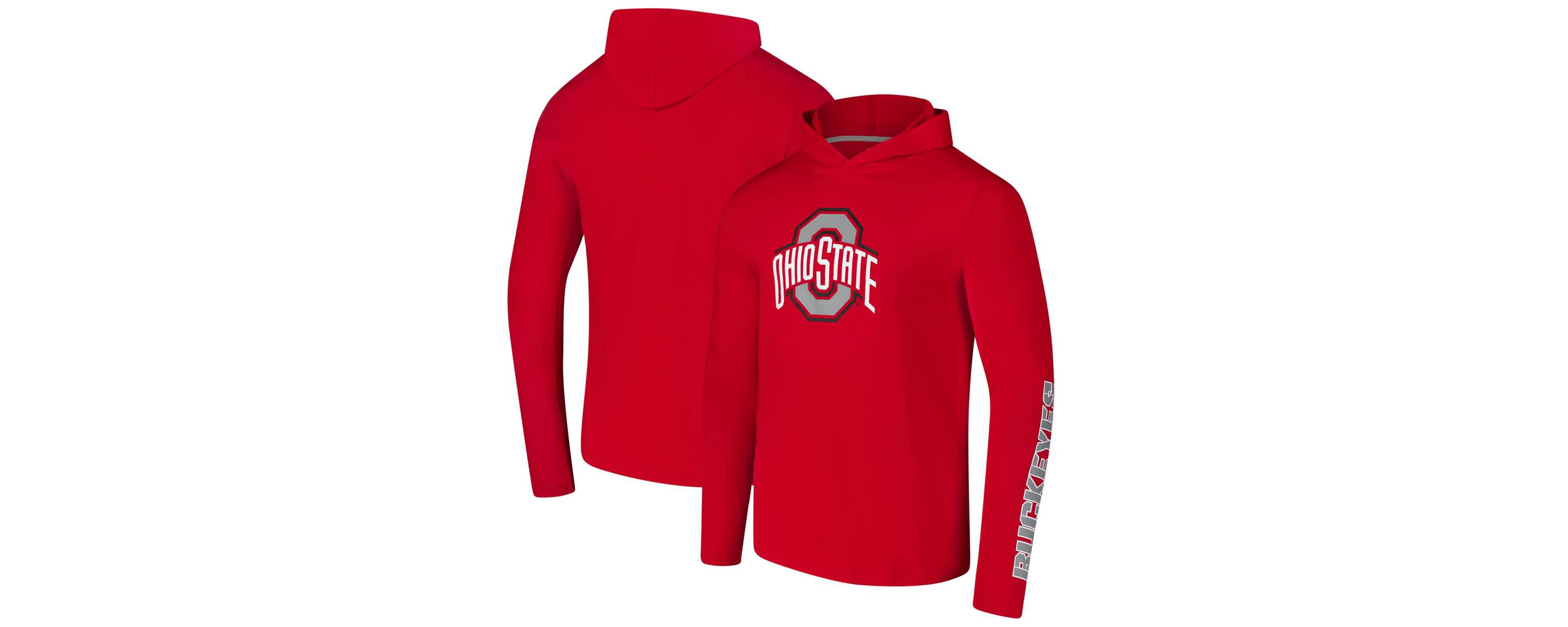 NCAA Ohio State Buckeyes Logo Lockup Active Blend Long Sleeve T-Shirt Hoodie