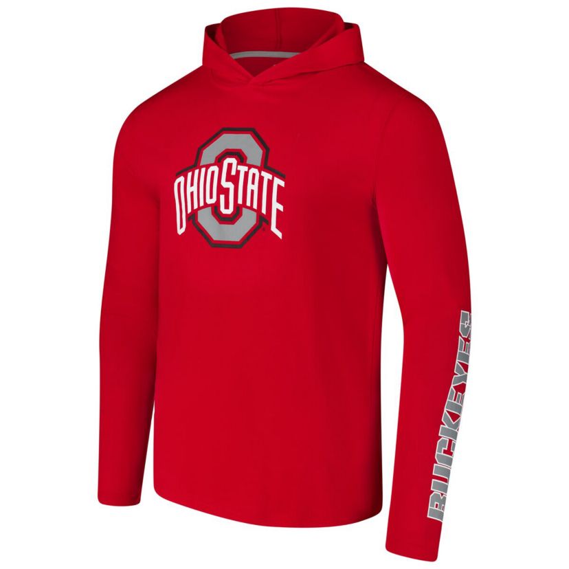 NCAA Ohio State Buckeyes Logo Lockup Active Blend Long Sleeve T-Shirt Hoodie