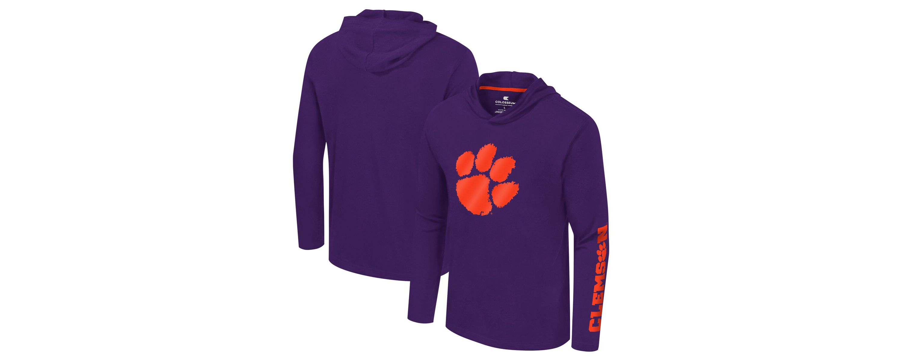 NCAA Clemson Tigers Logo Lockup Active Blend Long Sleeve T-Shirt Hoodie