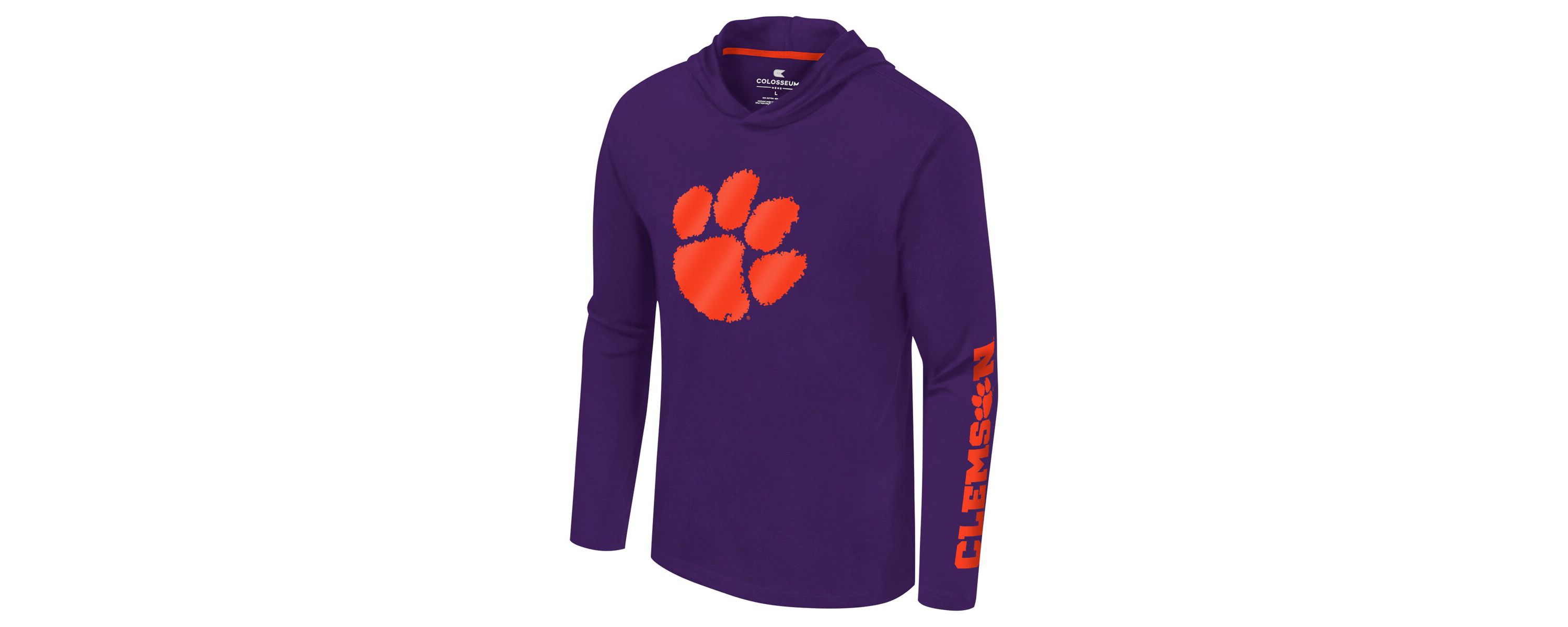 NCAA Clemson Tigers Logo Lockup Active Blend Long Sleeve T-Shirt Hoodie